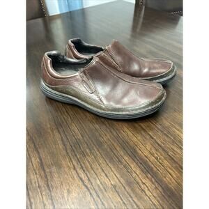 Merrell Zen Redwood J43747 Sz 10 Leather Oxblood Slip On Loafer Shoes